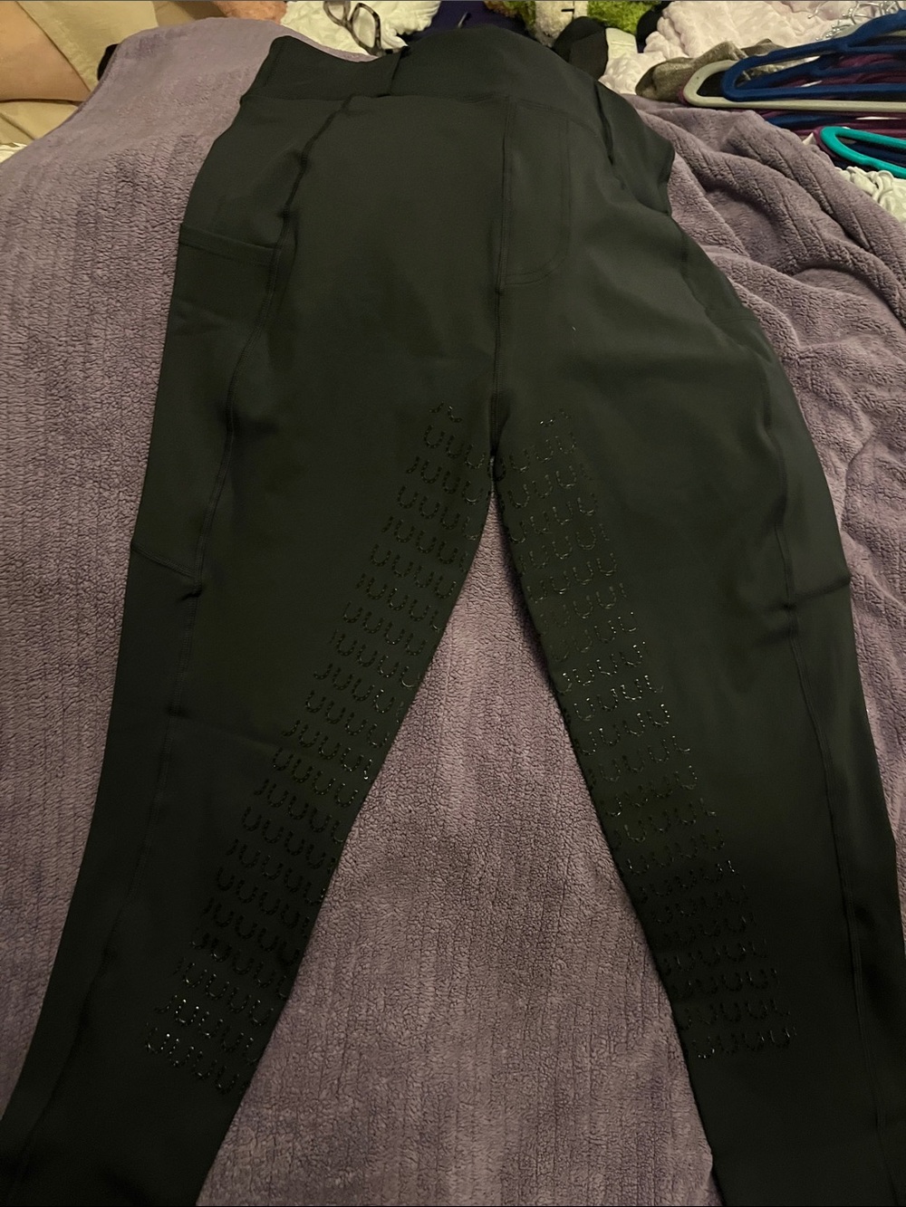 Women’s Black Performance Joggers with Gripped Leg Panels